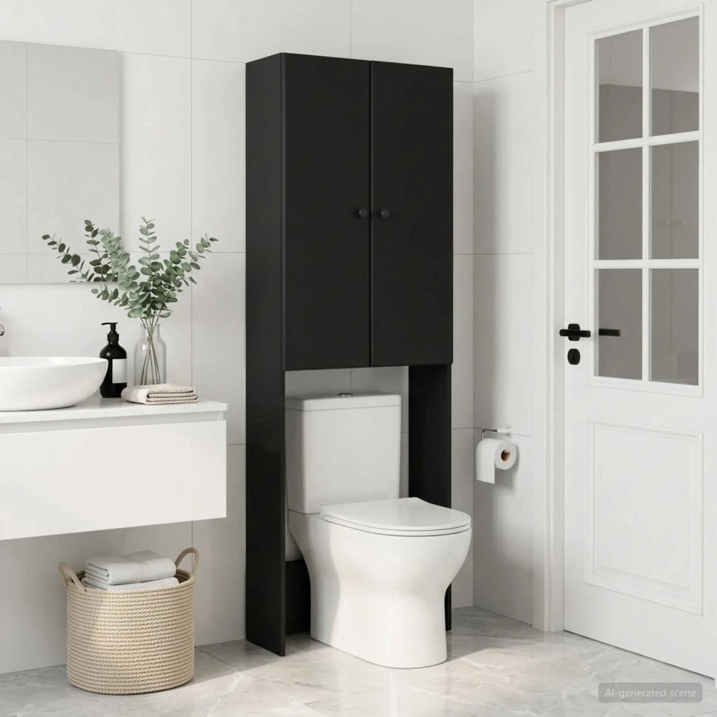Mobile Bagno BREDA Nero 66 x 25,5 x 190 cm Legno ingegnerizzato 897576