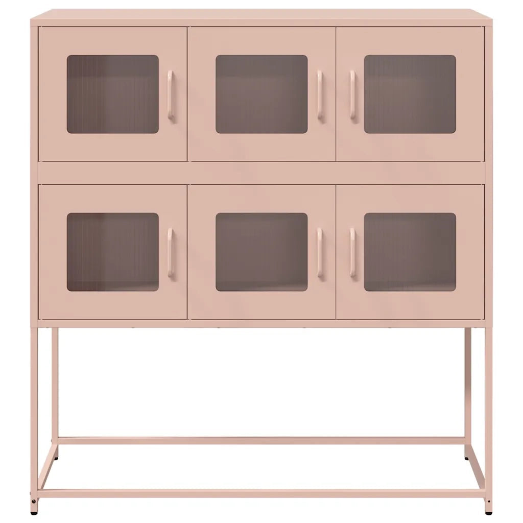 Credenza Rosa 100,5x39x107 cm in Acciaio Laminato a Freddo 853423