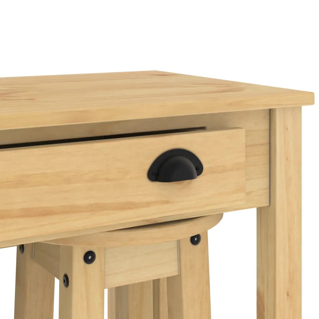 Set da Bar 3 pz in Legno Massello di Pino 4005696
