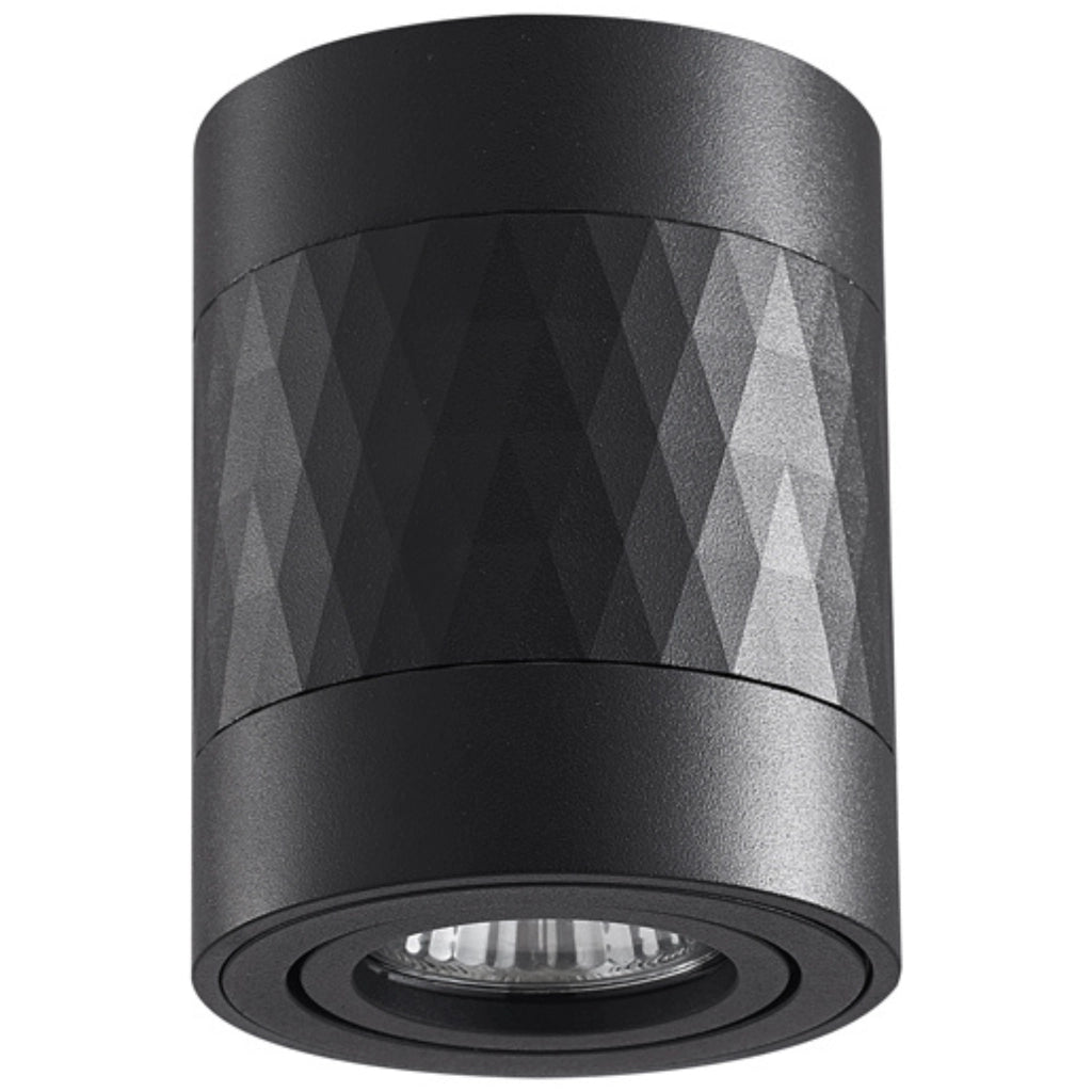 Spot plafoniera ROMB nero GU10 alluminio Polux 319838
