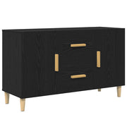 Credenza | Madia | Buffet da pranzo | Armadio da pranzo Rovere Nero 100x36x60 cm in Legno Multistrato