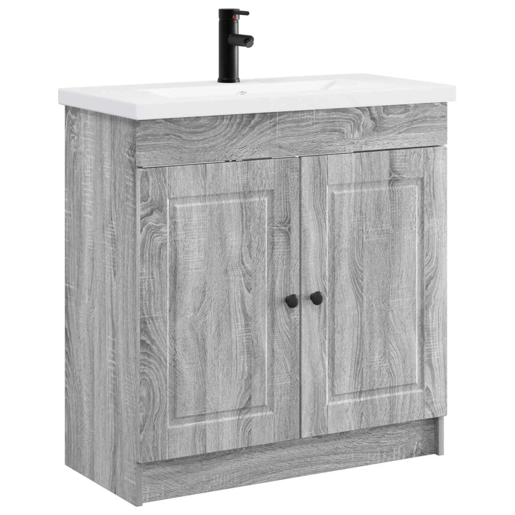 Set di mobili per il bagno Sonoma grigio 56 x 37,5 x 81 cm 3404130