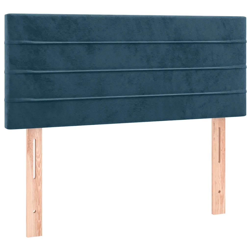 Giroletto a Molle con Materasso Blu Scuro 120x190 cm in Velluto