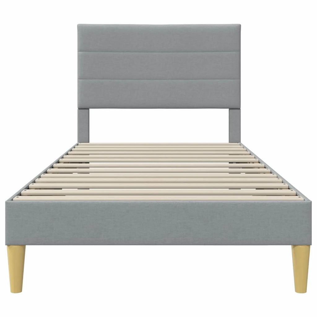 Struttura del letto Grigio Chiaro 90 x 200 cm Tessuto 42027558