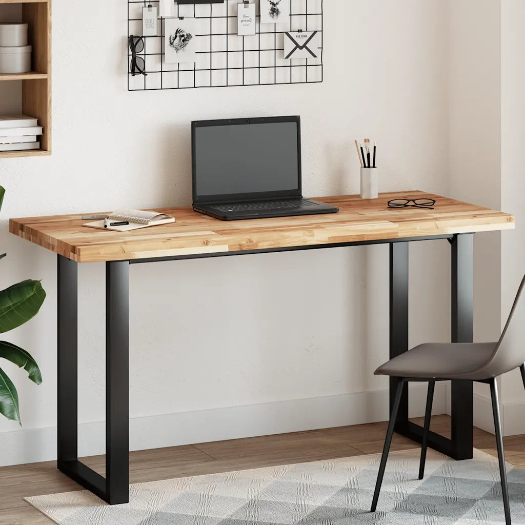 Piano Tavolo Rettangolare 120x60x4cm Legno Massello di Acacia 4008860