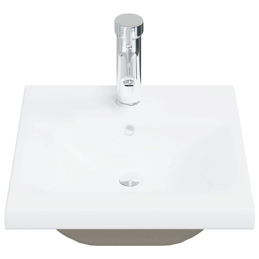 Lavabo da incasso con rubinetto 42 cm ceramica bianca 02_0002795