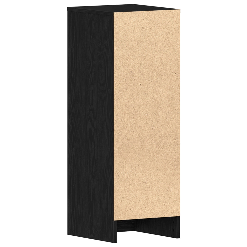 Armadio per scarpe  Nero Rovere 32x35x92 cm in legno ingegnerizzato