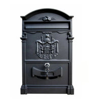 CASSETTA POSTALE REALIZZATA IN FERRO 25,5 X 9 X H 41 CM IN COLORE GRIGIO