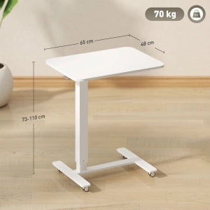 SCRIVANIA Regolabile in altezza 65 x 48 x 70-110 cm Acciaio Bianco