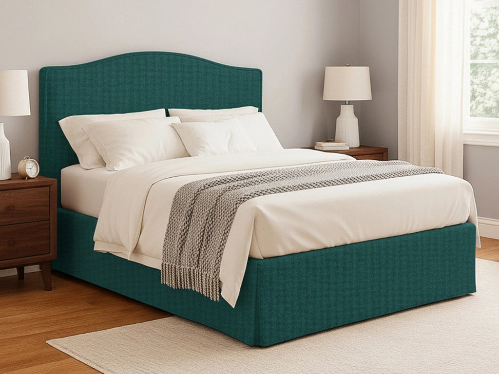 Blyth, Letto Piazza e Mezza Sfoderabile Made in Italy, Verde Petrolio