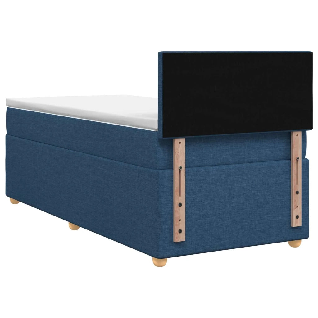Letto box spring con materasso Blu 100 x 200 cm Tessuto 3450894