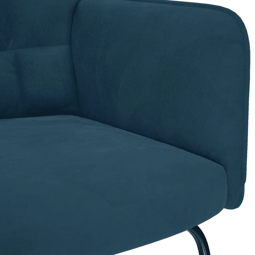 Sedia a Dondolo Blu in Velluto CFW2220666