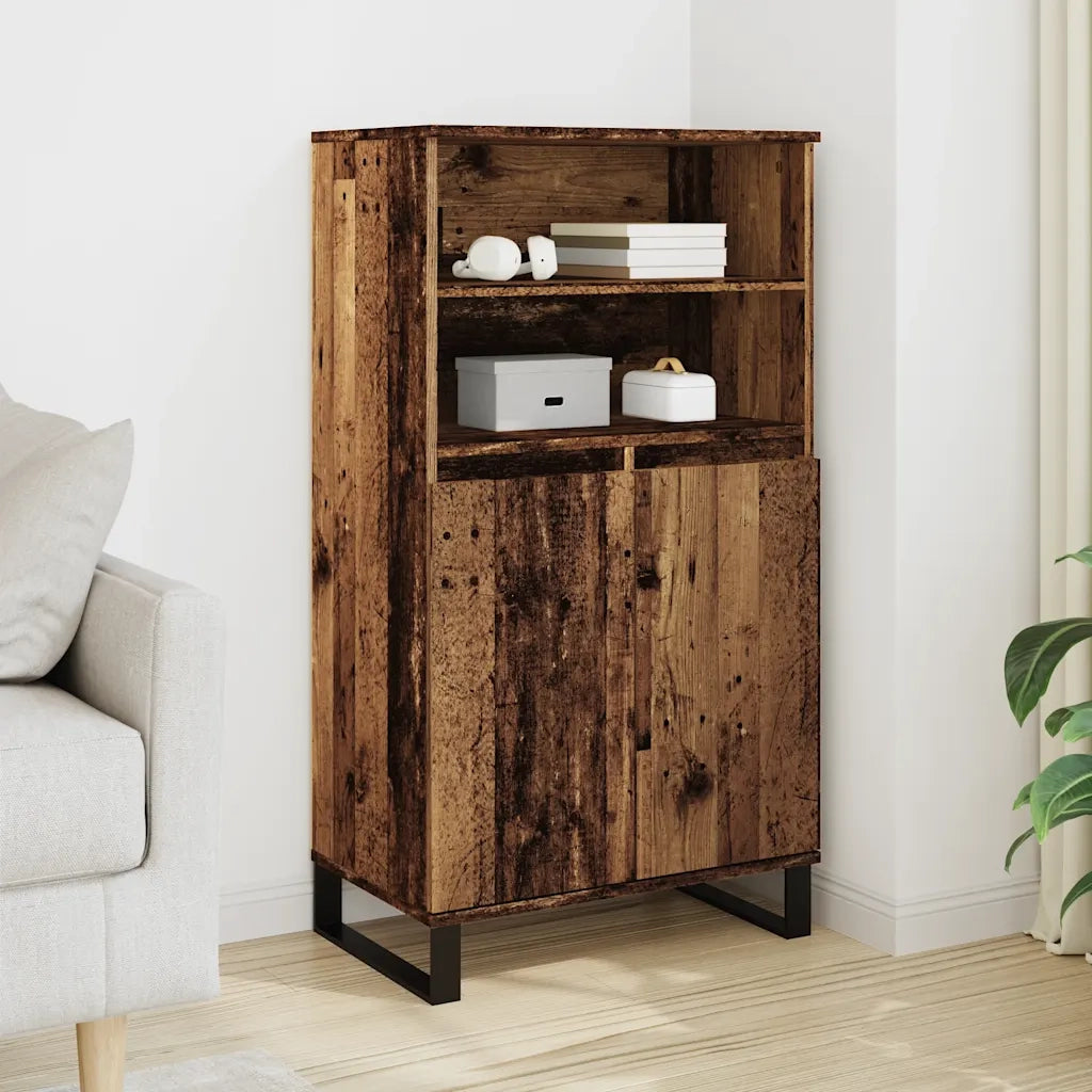 Credenza Legno Antico 60x36x110 cm in Legno Multistrato