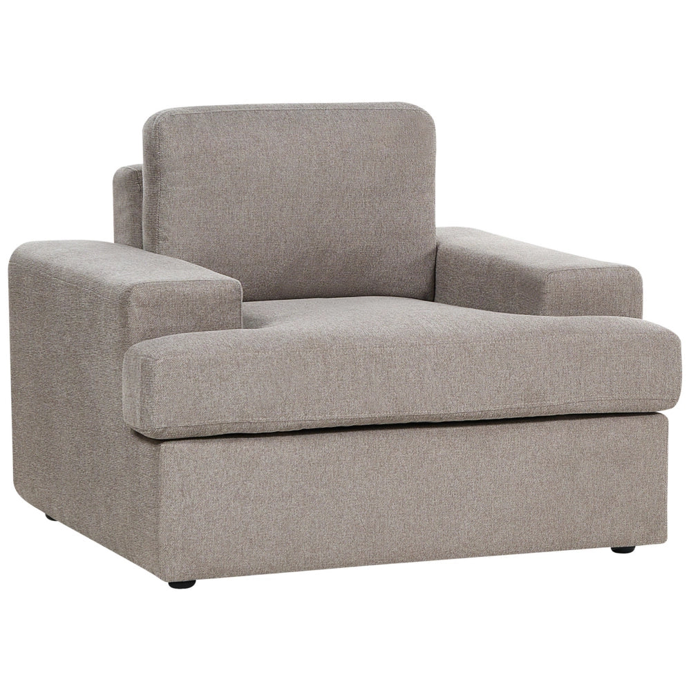 Set di 2 poltrone in tessuto taupe imbottite con schienale spesso imbottito Divano classico da salotto