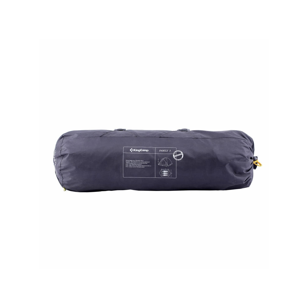 Tenda da campeggio familiare a 3 posti - Kingcamp - Modello familiare - 205x205x130 cm