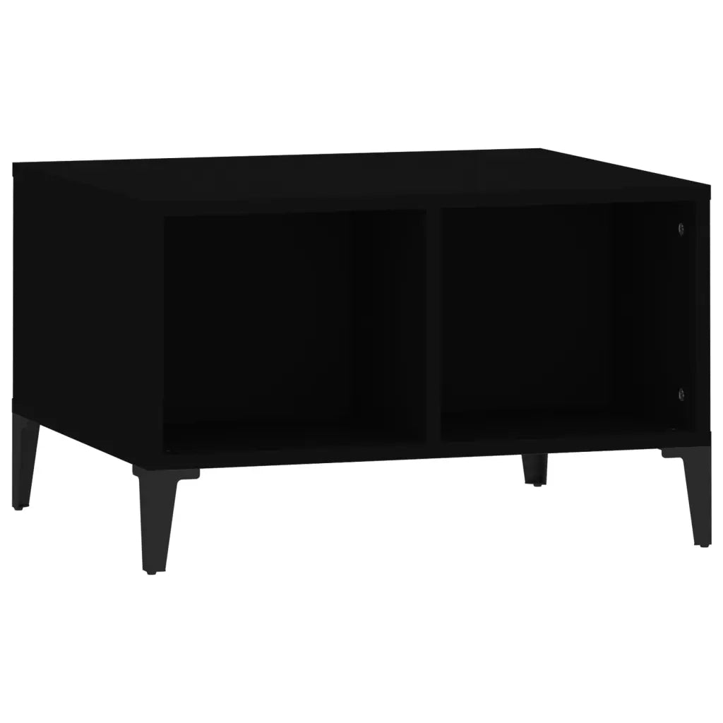 Tavolino da Salotto Nero 60x50x36,5 cm in Legno Multistrato 821037