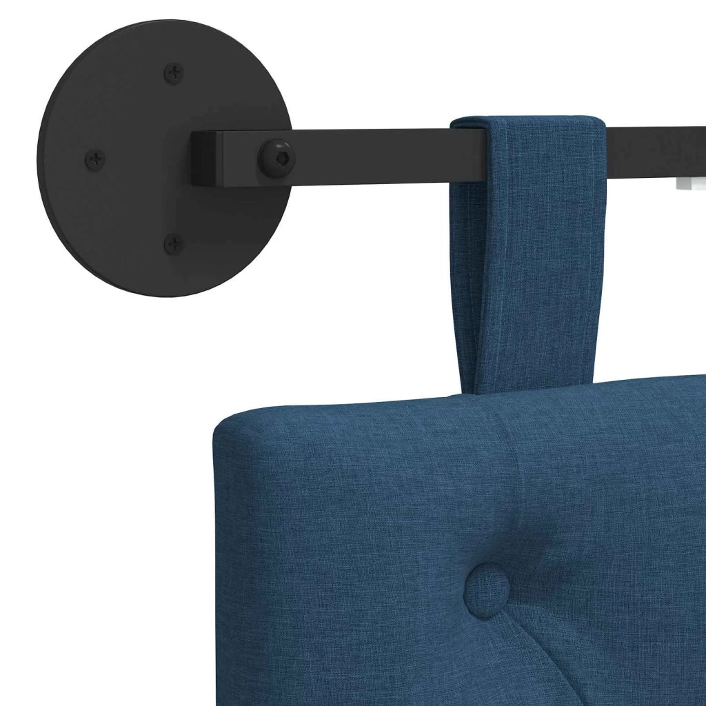 Testiera | Testata sospesa Con luce LED Blu Tessuto