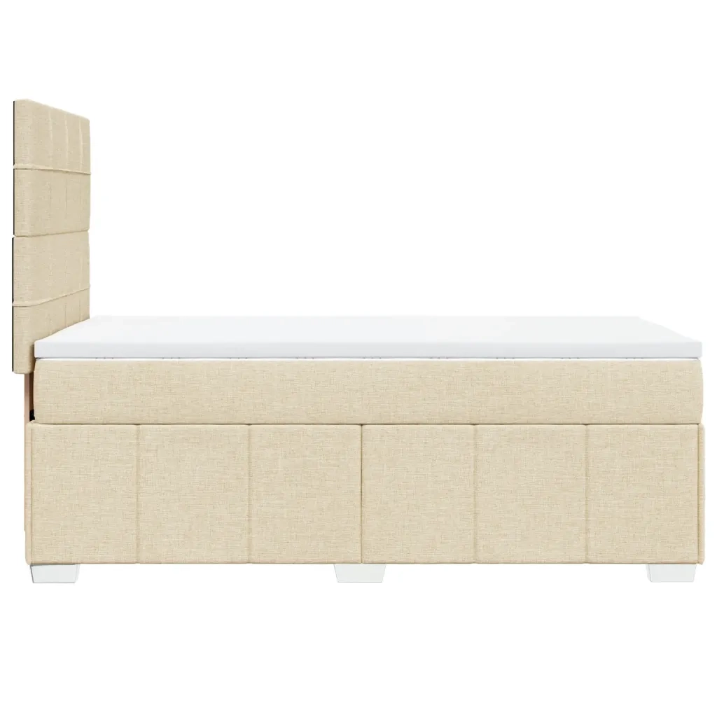 Giroletto a Molle con Materasso Crema 80x200 cm inTessuto 3291500