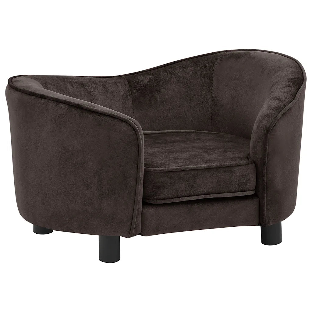 Divano per Cani Marrone 69x49x40 cm in Peluche 170942