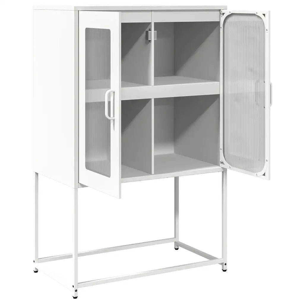 Credenza | Madia | Buffet da pranzo | Armadio da pranzo Bianca 68x39x107 cm in Acciaio