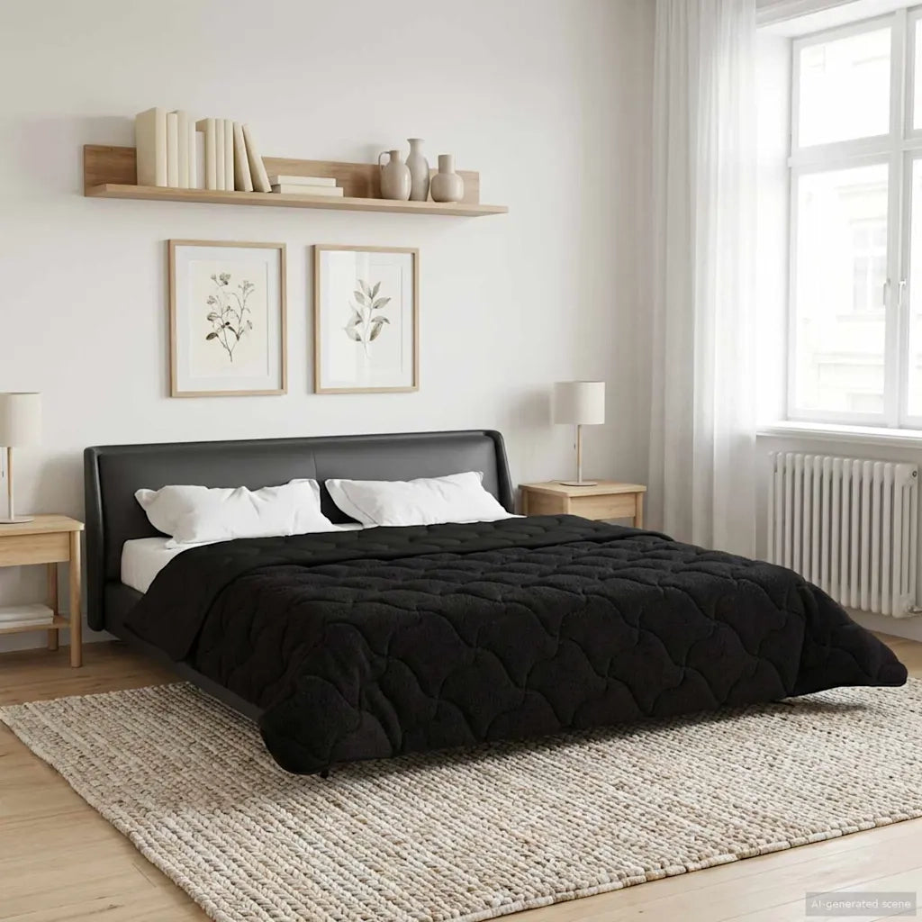 Duvet Invernale 200 x 200 cm Inverno Nero Traspirante 42026328