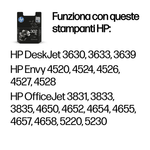 HP Cartuccia originale inchiostro nero ad alta capacità 302XL