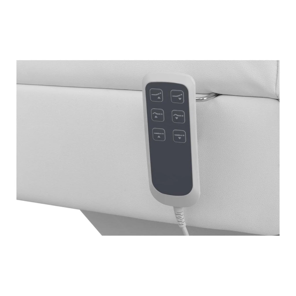 Poltrona estetica professionale regolabile in materiale sintetico bianco 14_0001659