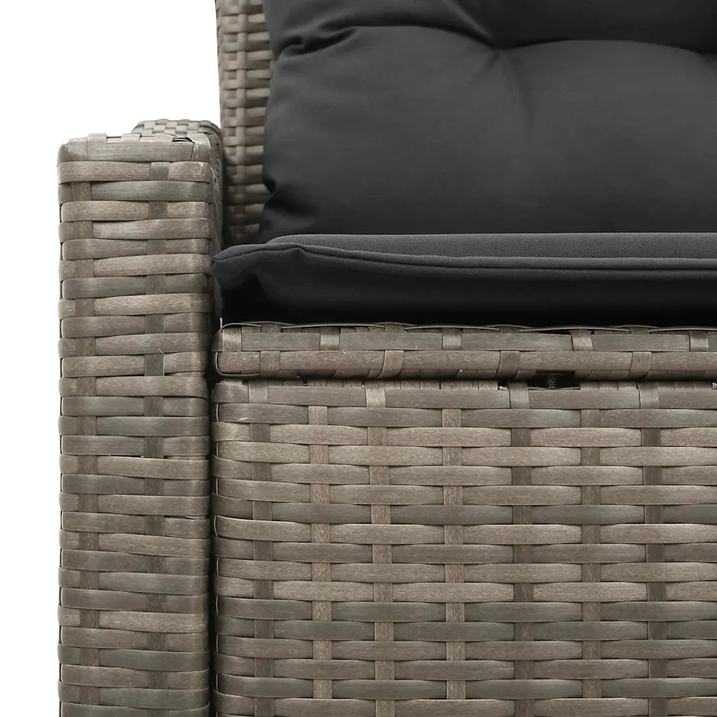 Divano da giardino con cuscino 123 x 62 x 69 cm polyrattan 42006774