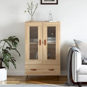 Credenza-Buffet-Armadio da cucina Rovere Sonoma 69,5x31x115 cm in Legno Multistrato 810456