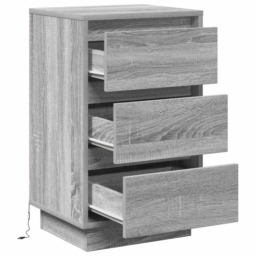 Armadio da Notte Grigio 39 x 34,5 x 65 cm Legno multistrato 869631