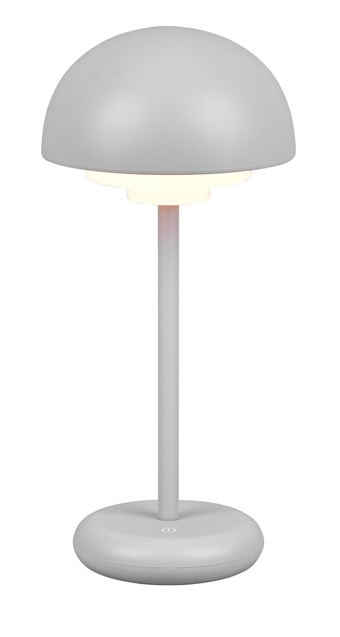 Lampada da Tavolo da Esterno a LED in Plastica Grigio intenso