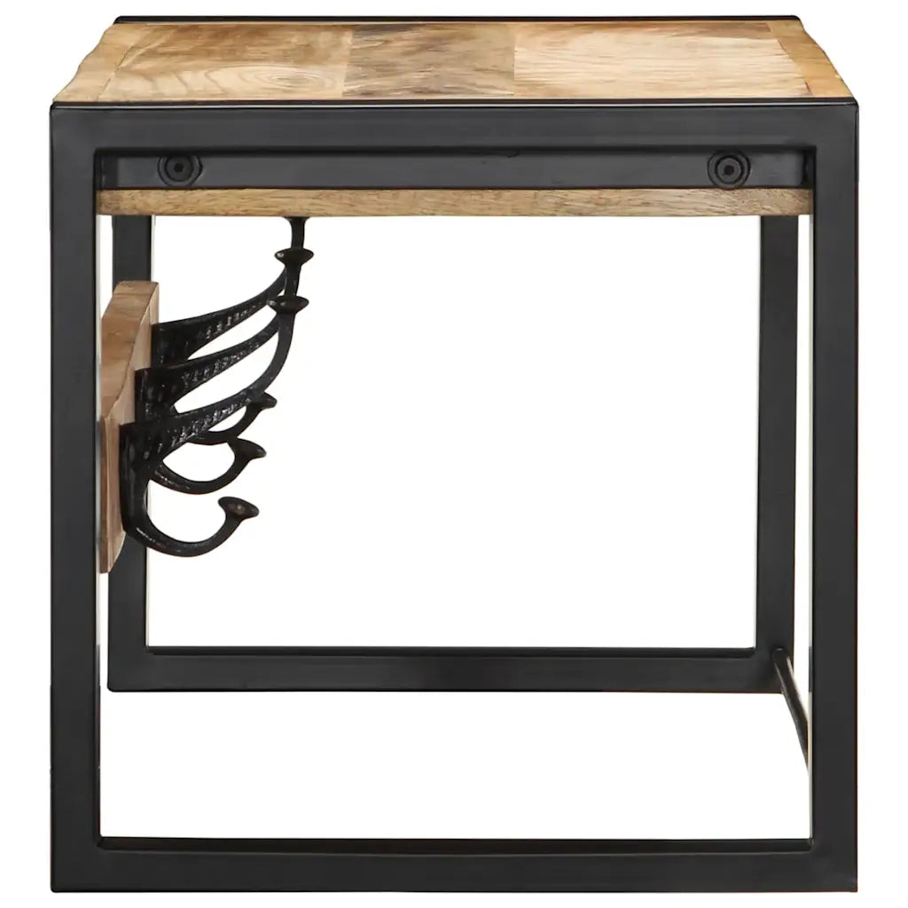 vidaXL Appendiabiti 80x35x35 cm in Legno Massello Grezzo di Mango