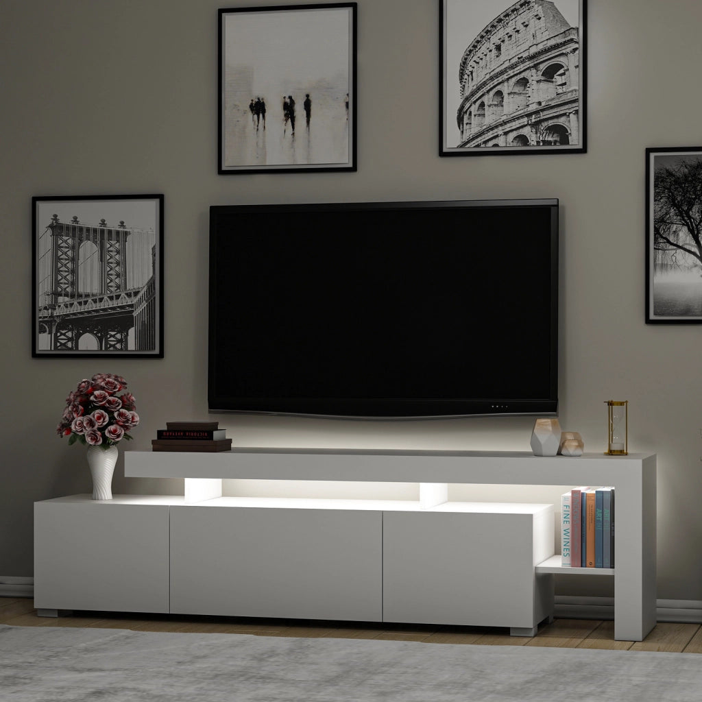 Porta TV in legno "Beliz" 192 x 37 x 53 cm - Bianco