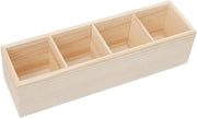 Organizzatore per ufficio con contenitore in legno per matite e colori per bambini - 4/6 cassette