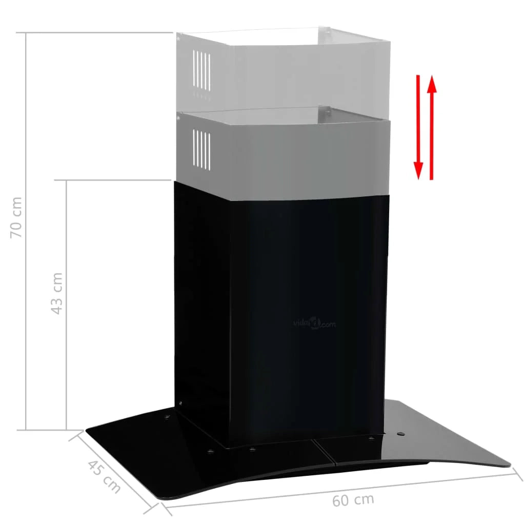 Cappa aspirante a parete in acciaio inox 756 m³/h 60 cm nero 02_0005842