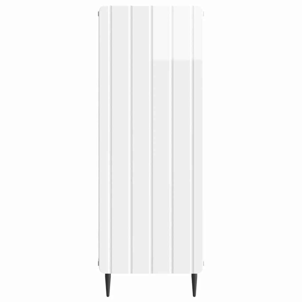 Credenza Bianco Lucido 34,5 x 33 x 92 cm Legno ingegnerizzato 894369