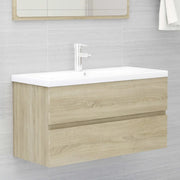Mobile Lavabo Rovere Sonoma 90x38,5x45 cm in Legno Multistrato 804758