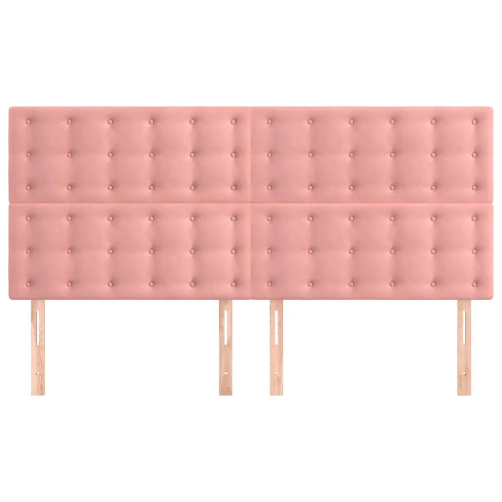 Testiera | Testata Rosa 180x5x118/128 cm Velluto