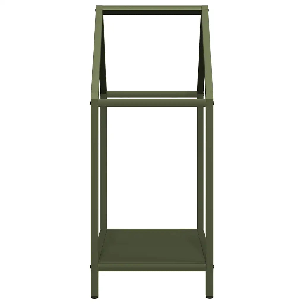 Rastrelliera per Legna da Ardere Verde Oliva 40x25x60 cm 864294