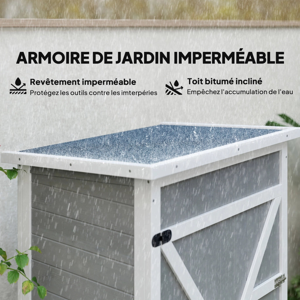 Armadio da Giardino in Legno ¨C zephmum ¨C Marrone 75x56x115 cm