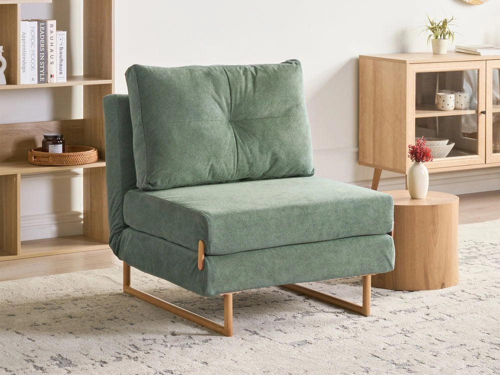 Divano letto singolo per 1 persona Pieghevole verde chiaro pieghevole camera ospiti