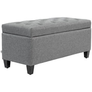 Divanetto 2 posti con cassetti ¨C Zephmum ¨C Grigio chiaro 100x40x44
