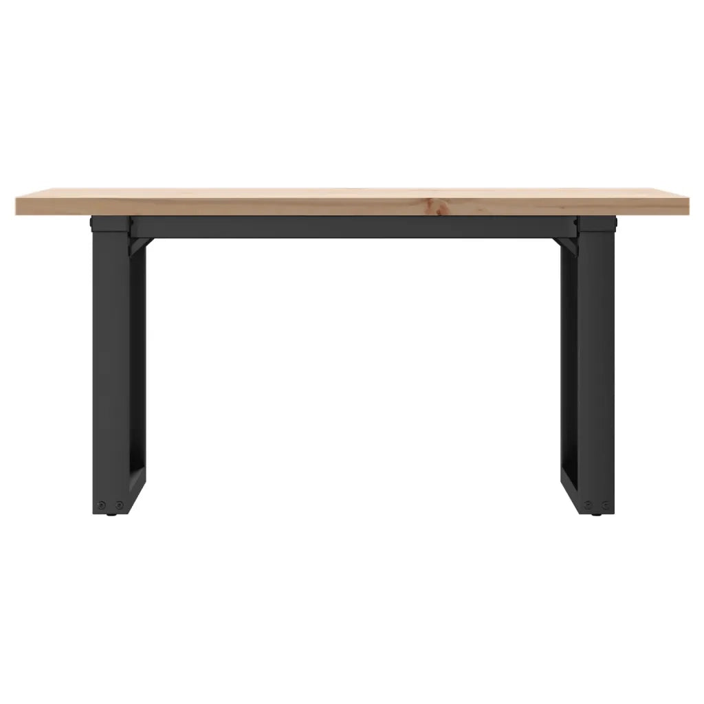 Tavolino Salotto Telaio a O 100x50x45,5 cm Legno Pino e Acciaio 3282732