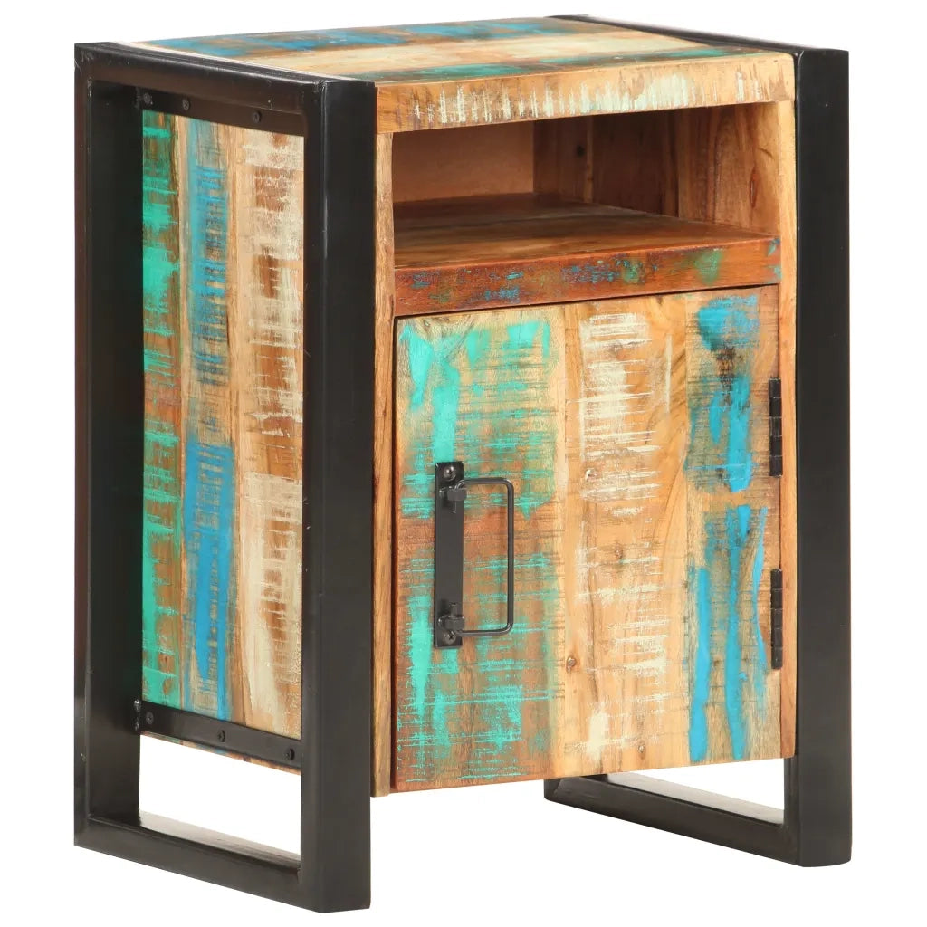Comodino 40x35x55 cm in Legno Massello di Recupero 321568