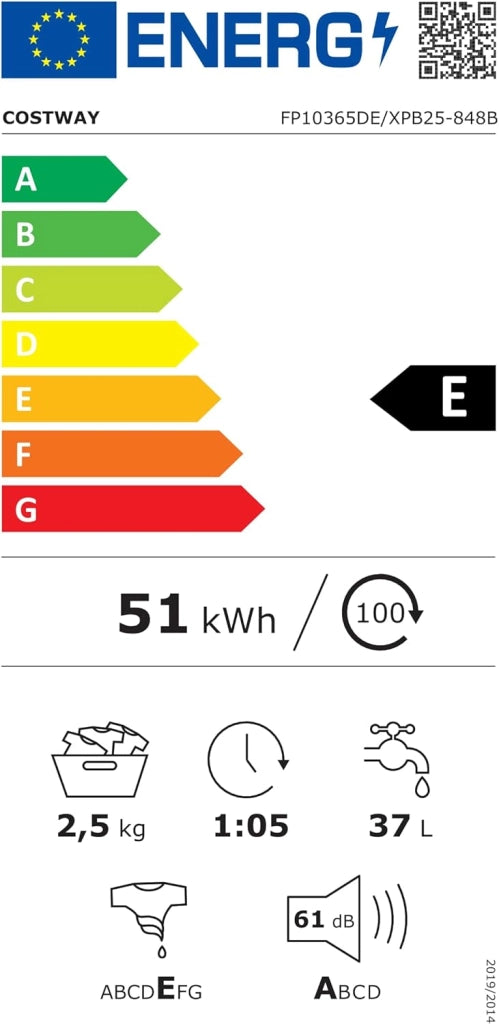 Mini Lavatrice con Centrifuga, Semi Automatico, Lavatrice Compatta Portatile con Funzione Timer, Ideale per Dormitorio e Campeggio, 2,5 kg, 170 W [Classe di efficienza energetica E]