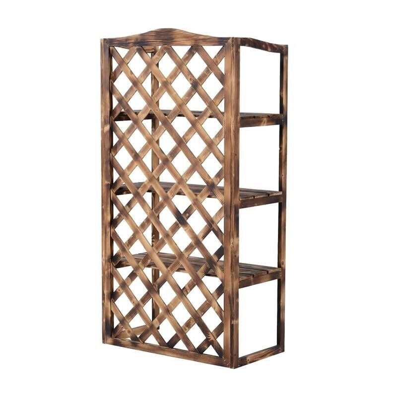 SCAFFALATURA FIORIERA PER PIANTE A 3 RIPIANI IN LEGNO DI ABETE 80 X 40 X 150 CM