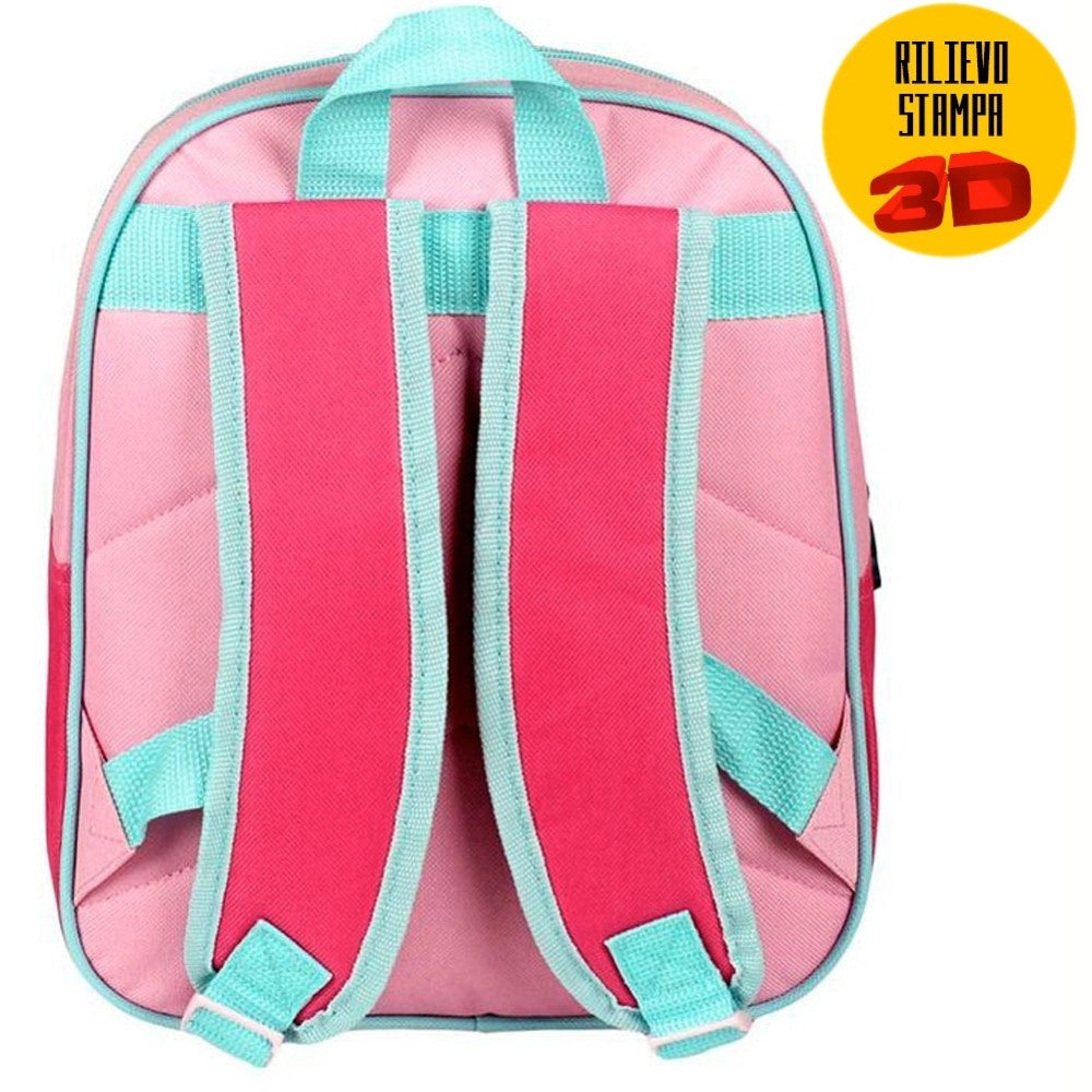 Trade Shop - Zainetto Frozen Elsa Olaf Stampa Rilievo 3d Bambine Scuola Asilo Tempo Libero -