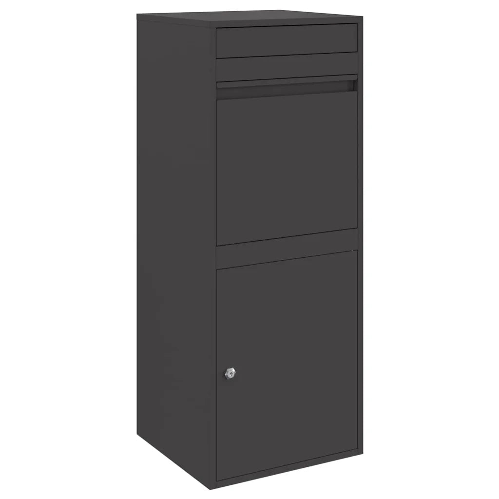 vidaXL Cassetta per pacchi Nero 41 x 38 x 103 cm Acciaio