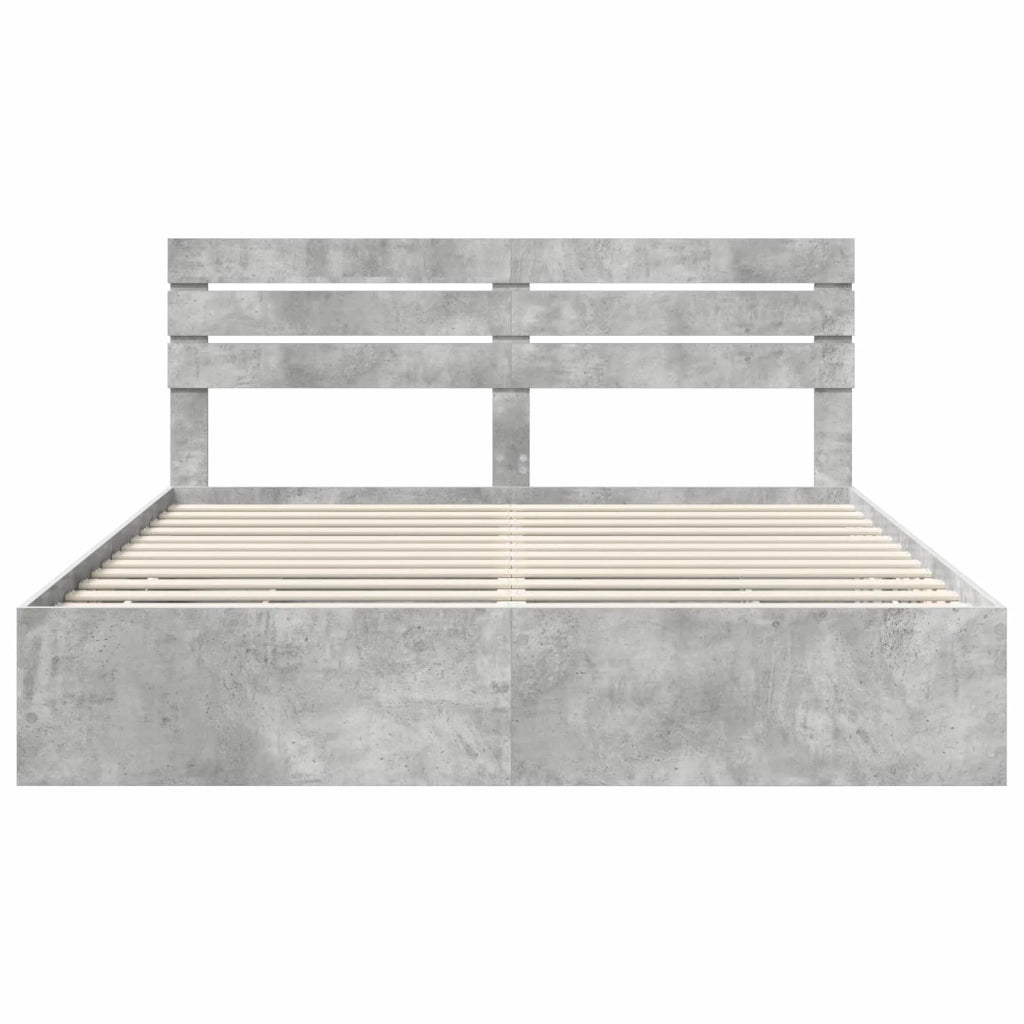Struttura del letto con cassetto Grigio cemento 180 x 200 cm