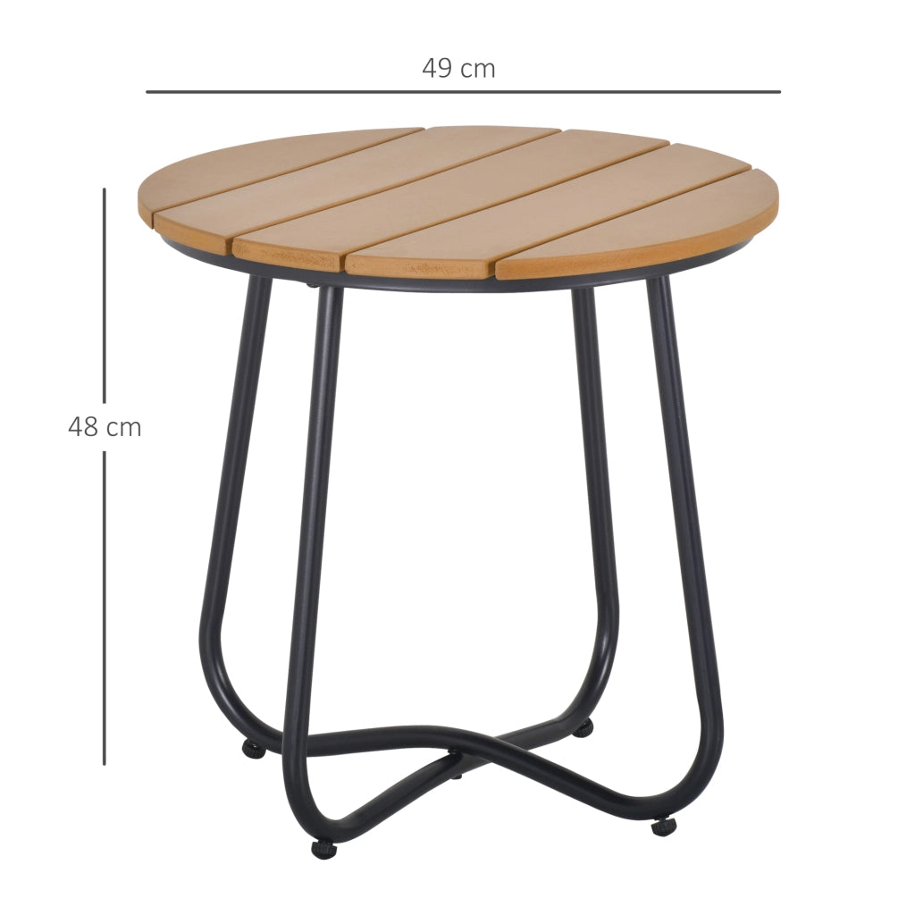 Tavolino rotondo ¨C zephmum ¨C acciaio marrone ?49x48H